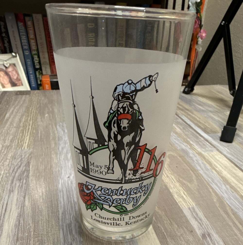 1990 Kentucky Derby 116 Mint Julep Glass Churchill Downs Vintage Horse Racing